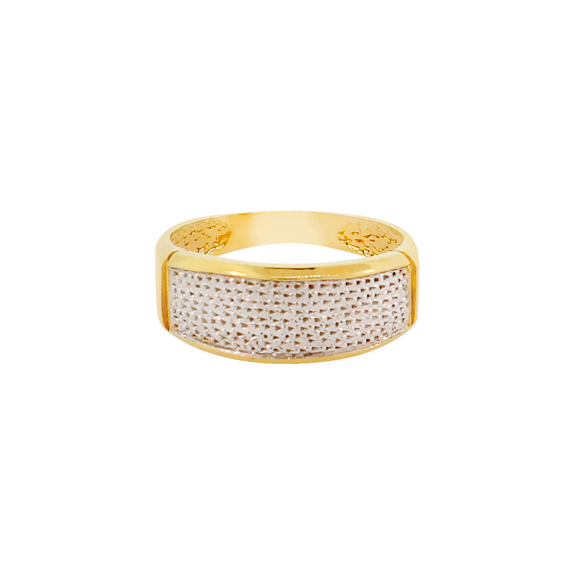 Anel Mavie em Ouro Amarelo 18k e Detalhes em Ouro Branco