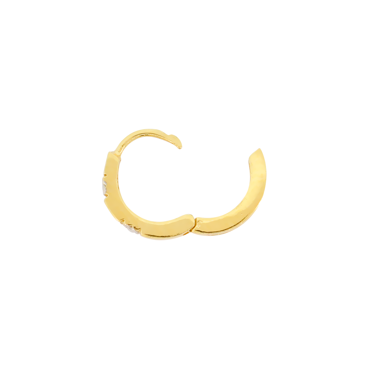 Brinco Argola em Ouro Amarelo 18k e Branco