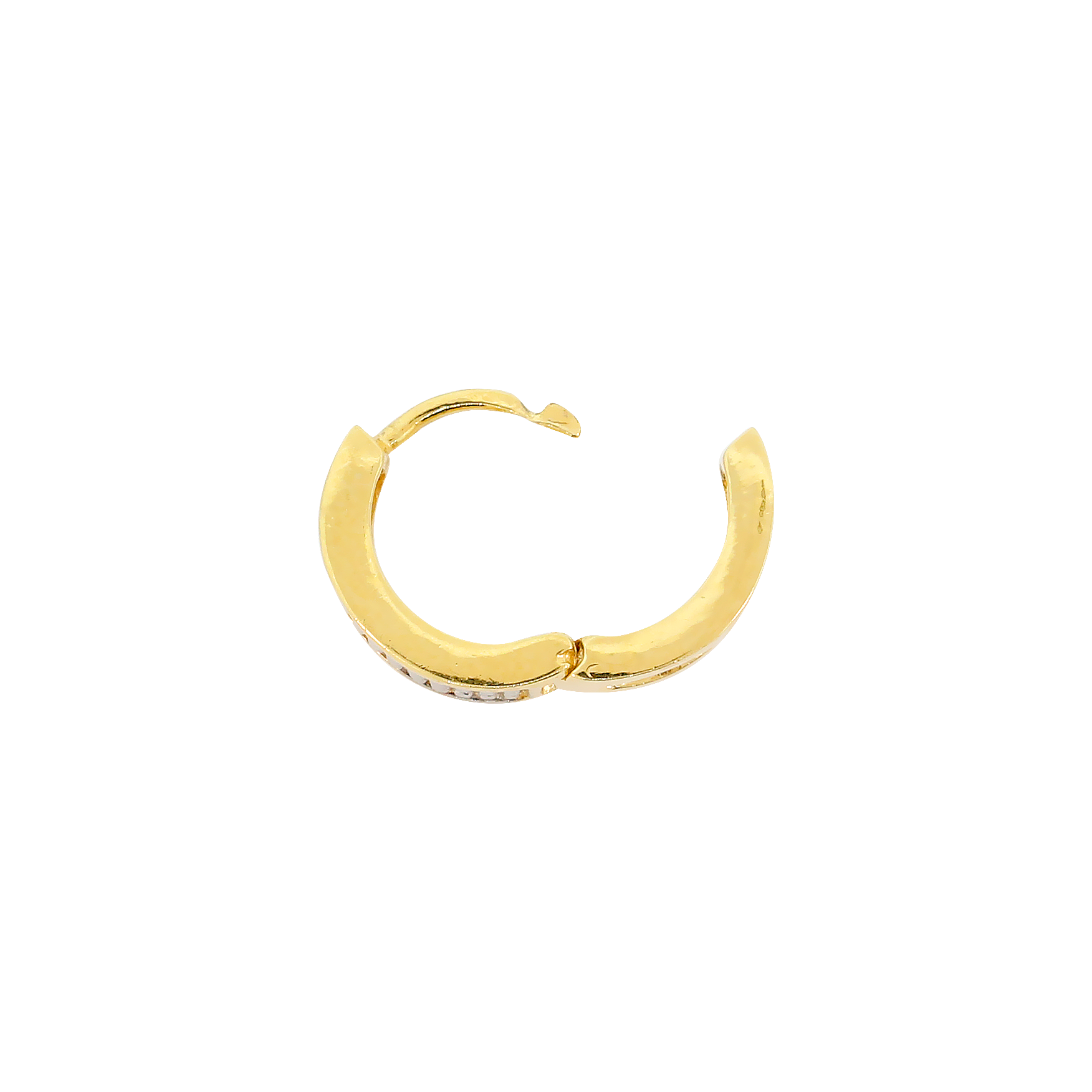 Brinco Argola Mavie em Ouro Amarelo 18k e Branco