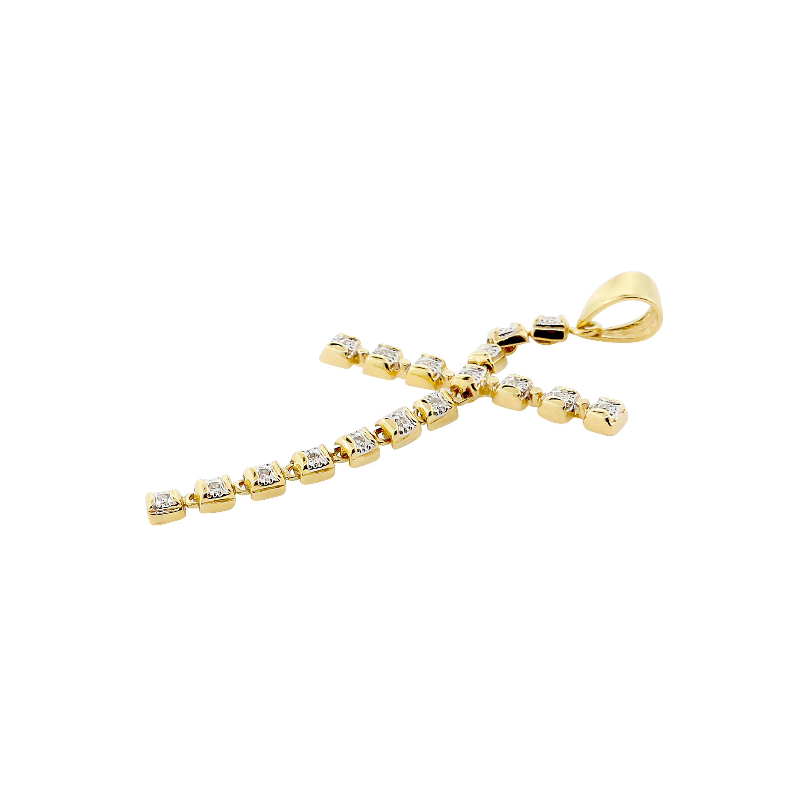 Pingente Cruz Mavie em Ouro Amarelo 18k e Diamantes